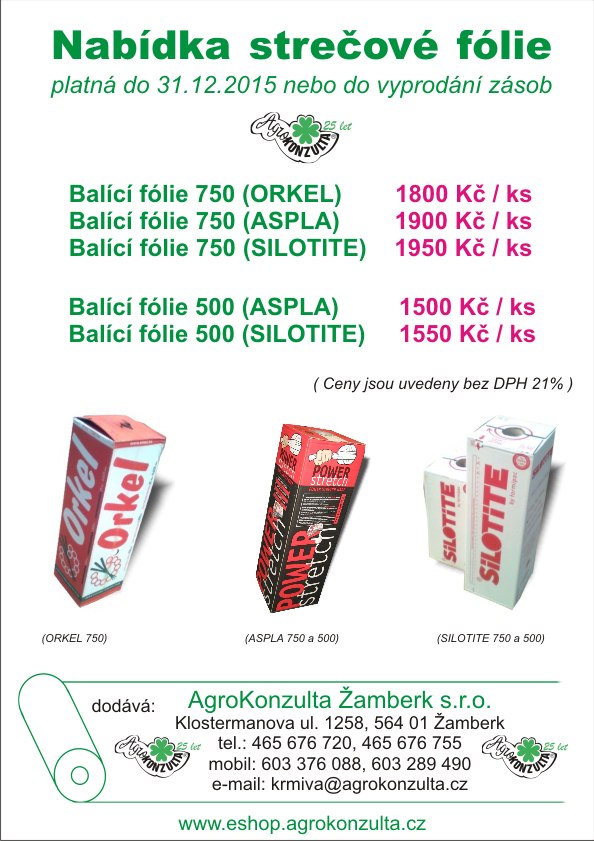 Nabídka strečové fólie